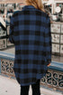 Turn-Down Collar Plaid Shirt Coat